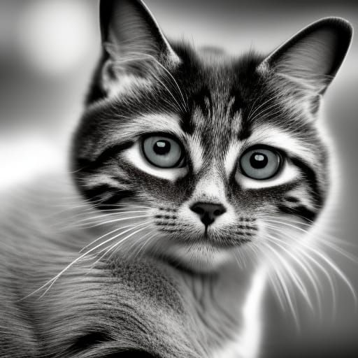 Hyperrealistic Cat Portrait in High Definition