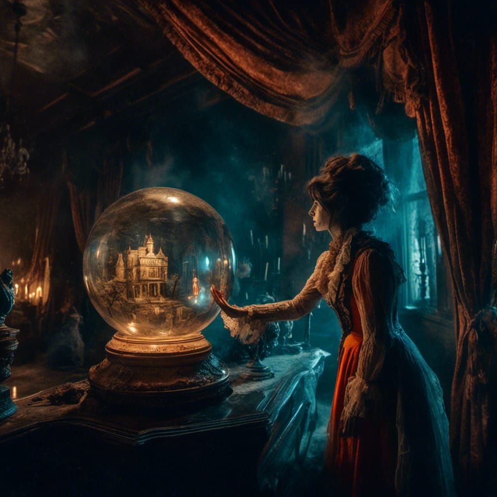 Madame Leota's Crystal Ball: A Haunted Mansion Scene