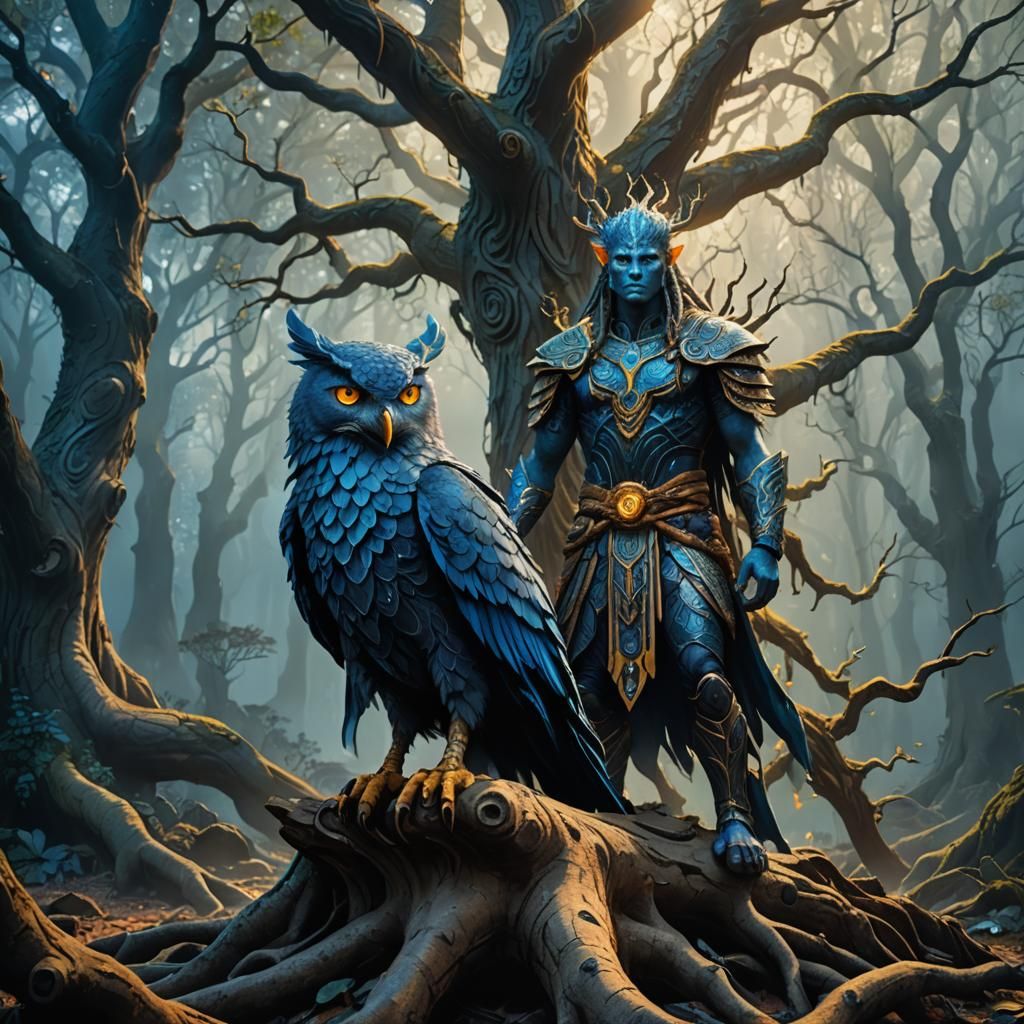 Mystical Blue Vedalken on Ancient Root