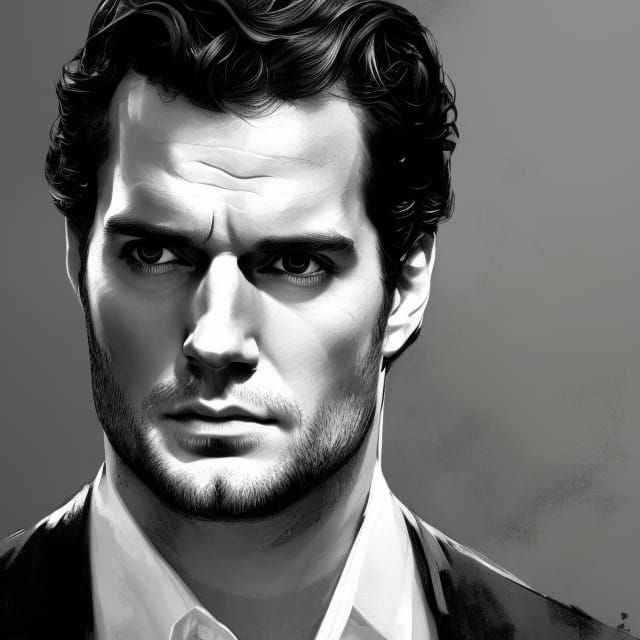 Detailed Portrait in Art Nouveau Style