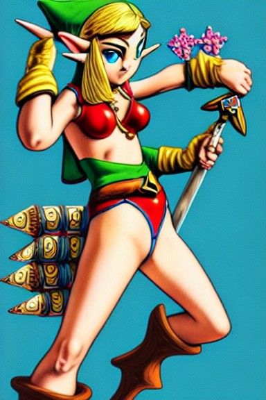 zelda pin-up