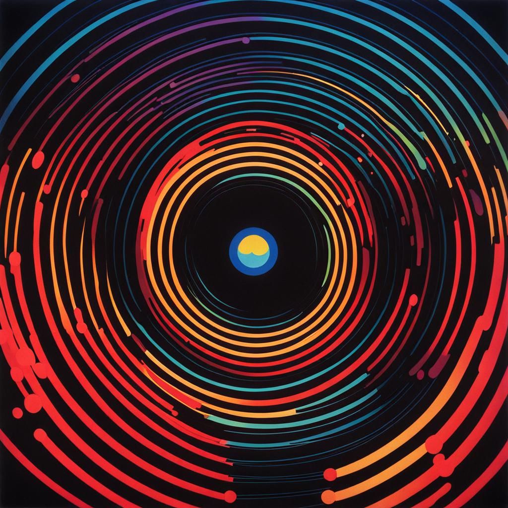 Abstract Expressionist Composition in Fischinger Style