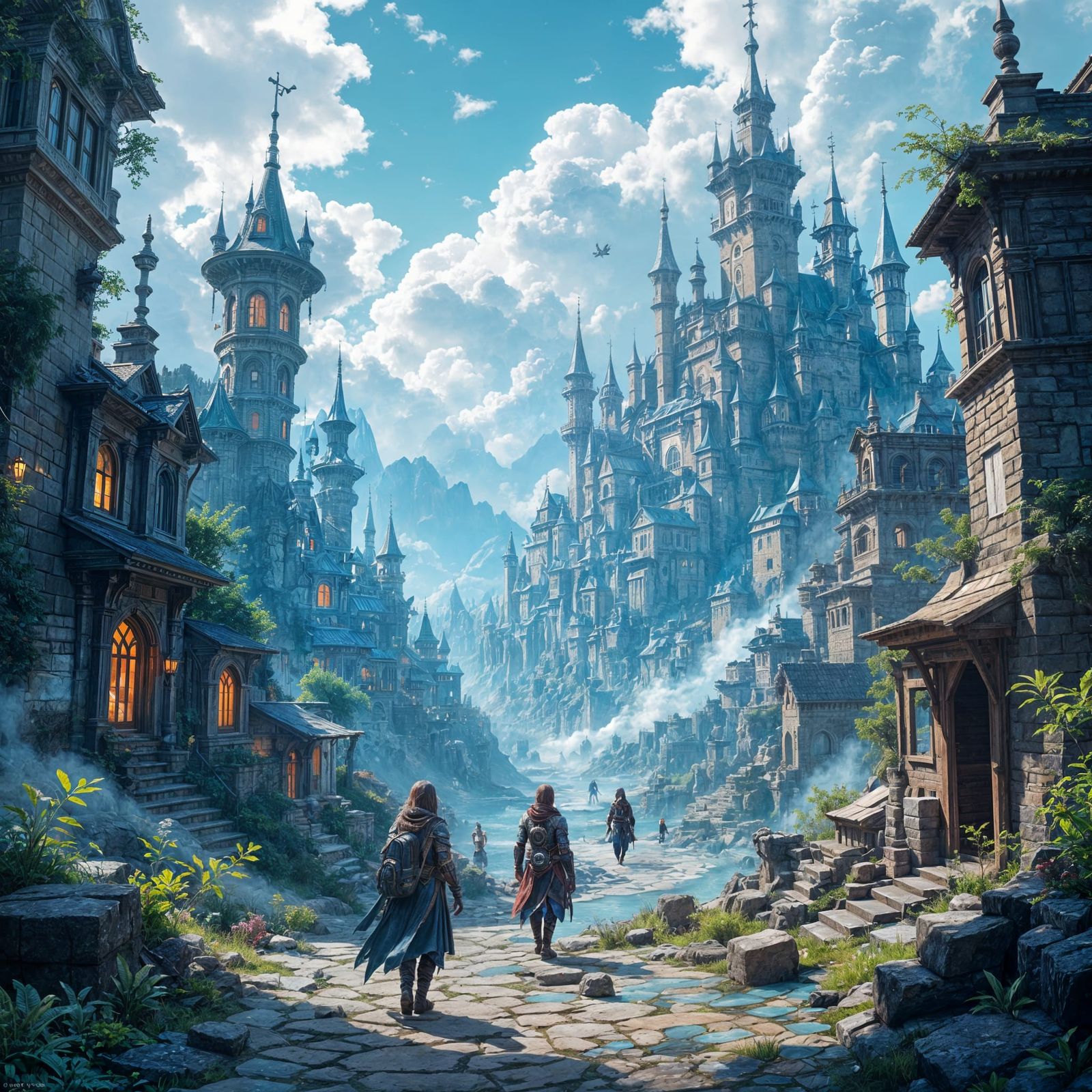 Fantasy Characters Explore Sketch and Paper World