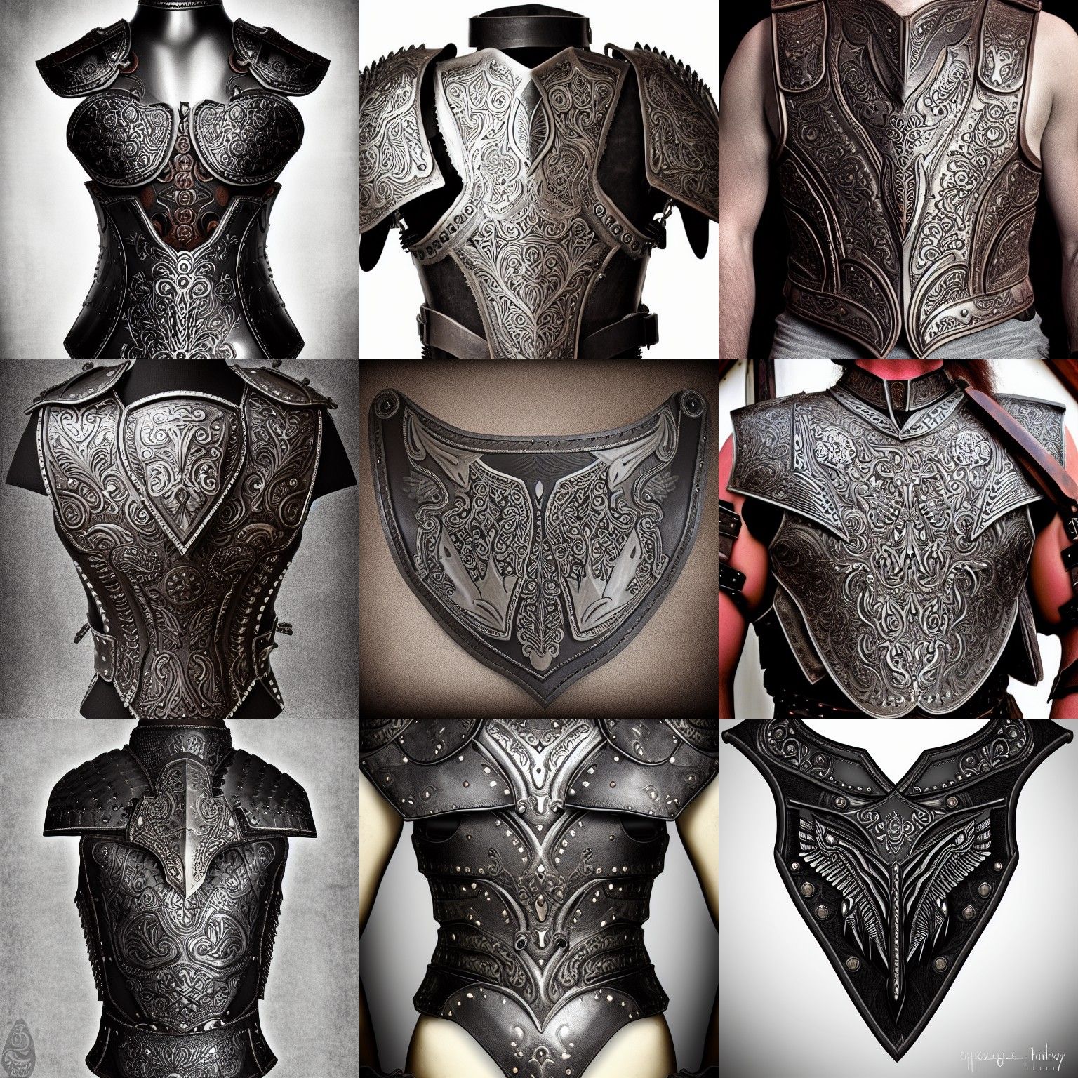 Tooled Leather Armor in Photoillustration Fantasy Style