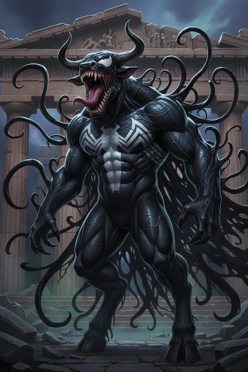 Venom Symbiote Minotaur at Temple of Artemis