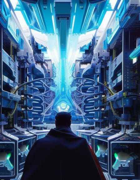 Transparent Robot Melts From Circuitry and Matrix Code