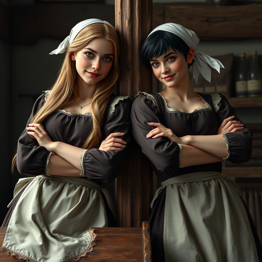 Medieval Women Share Secrets in a Fantasy Setting