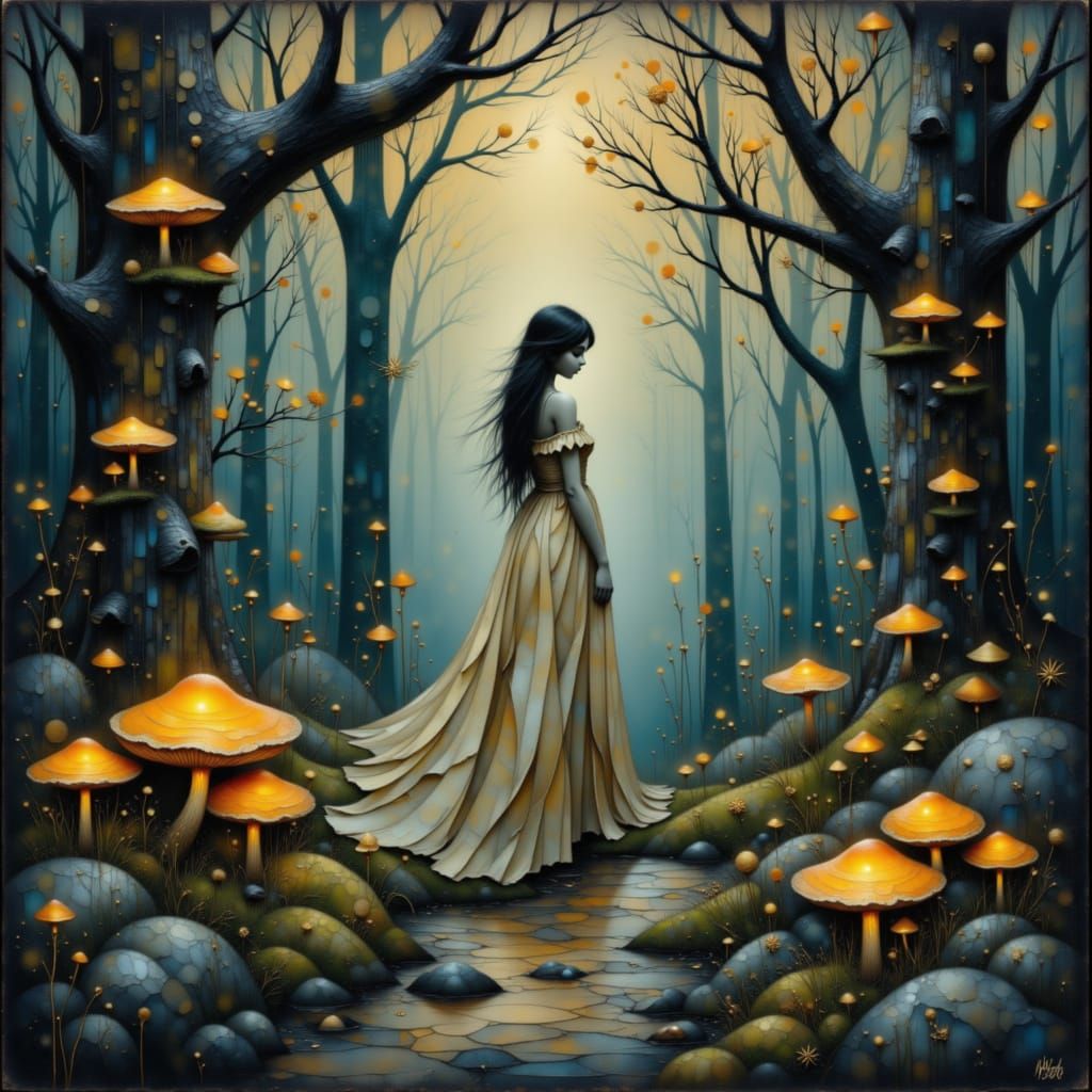 Enchanted Forest Princess Lost in Mysterious Woods
