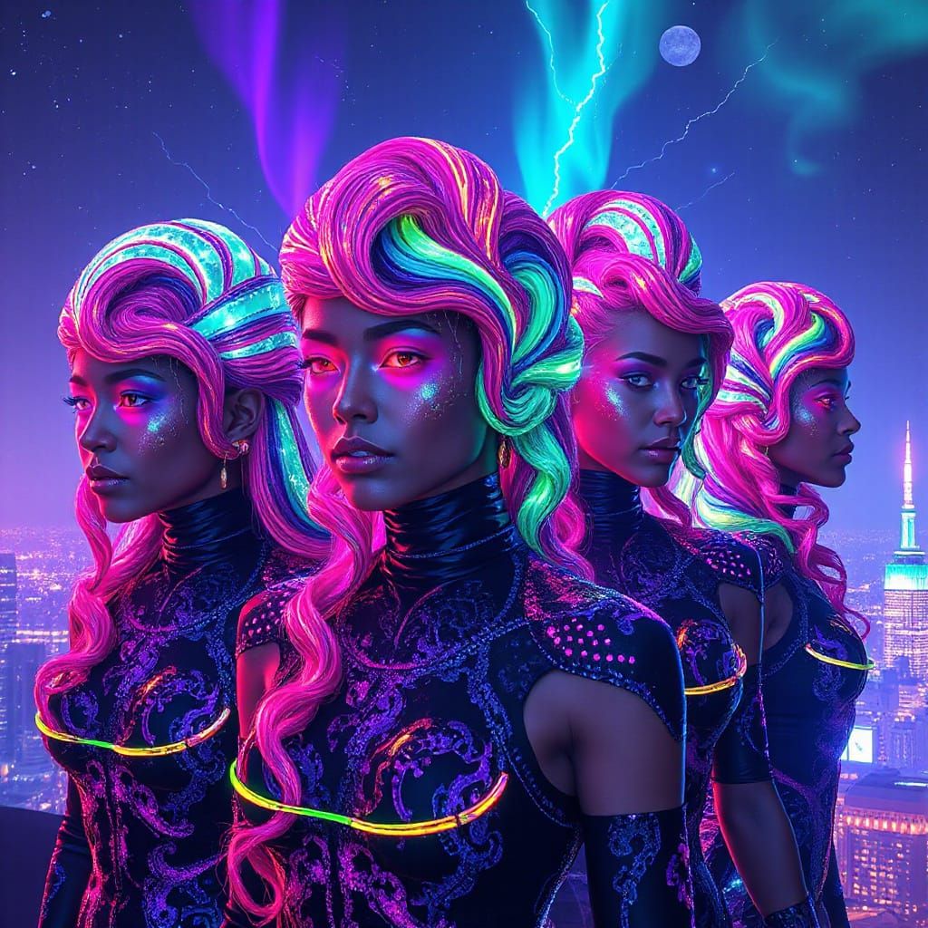 Interstellar Goddesses Conclave in Hyperchromatic Plasma