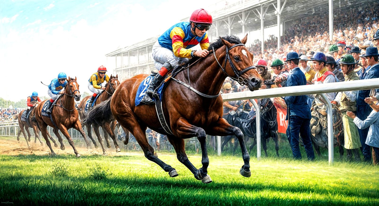 Horse Race in Vivid Colors, Gurney Style