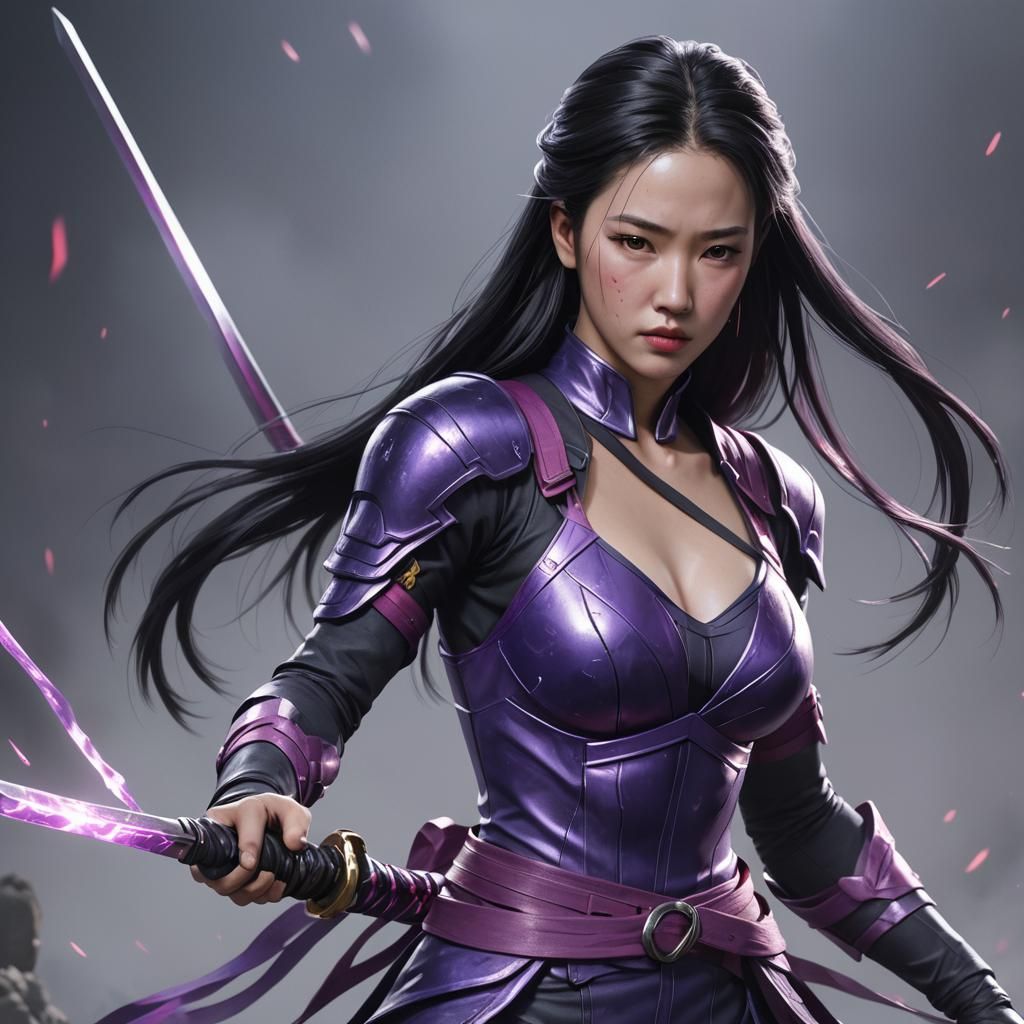 Liu Yifei as Psylocke in Anime Style