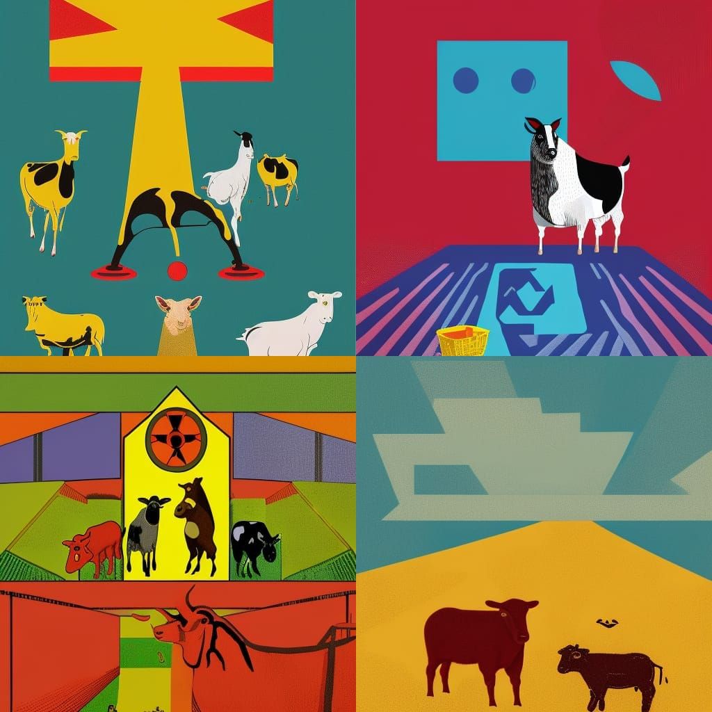 Radioactive Farm: Pop Art Screen Print