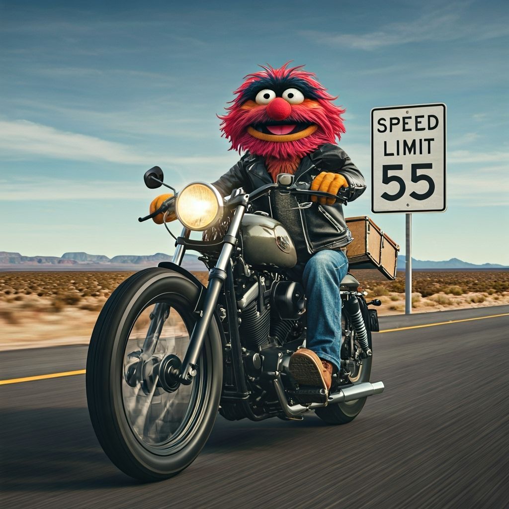 Animal Drives Motorcycle Through Arizona Desert