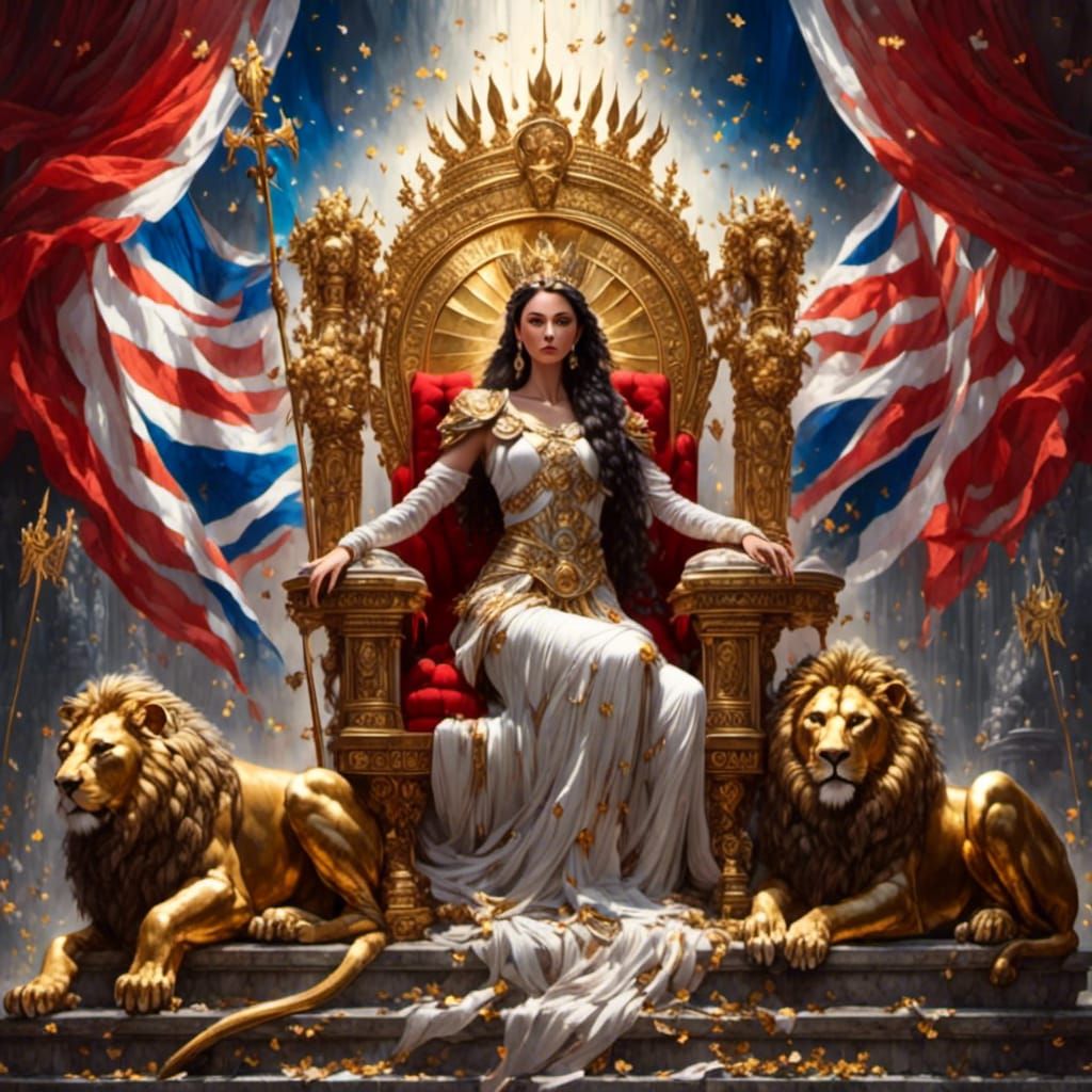 Britannia: British Goddess on a Throne