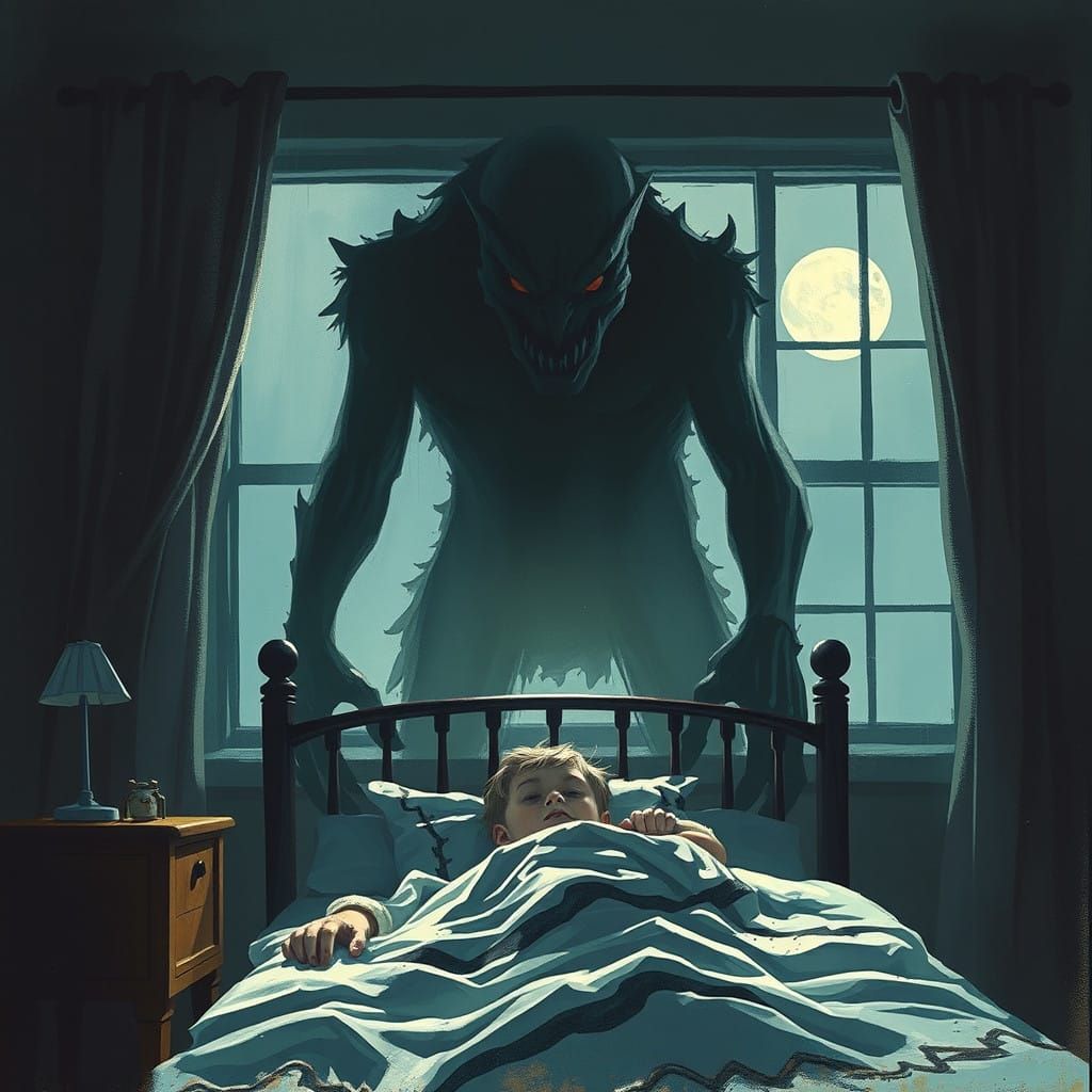 Eerie Monster Emerges from the Shadows in Haunting Cinematic...