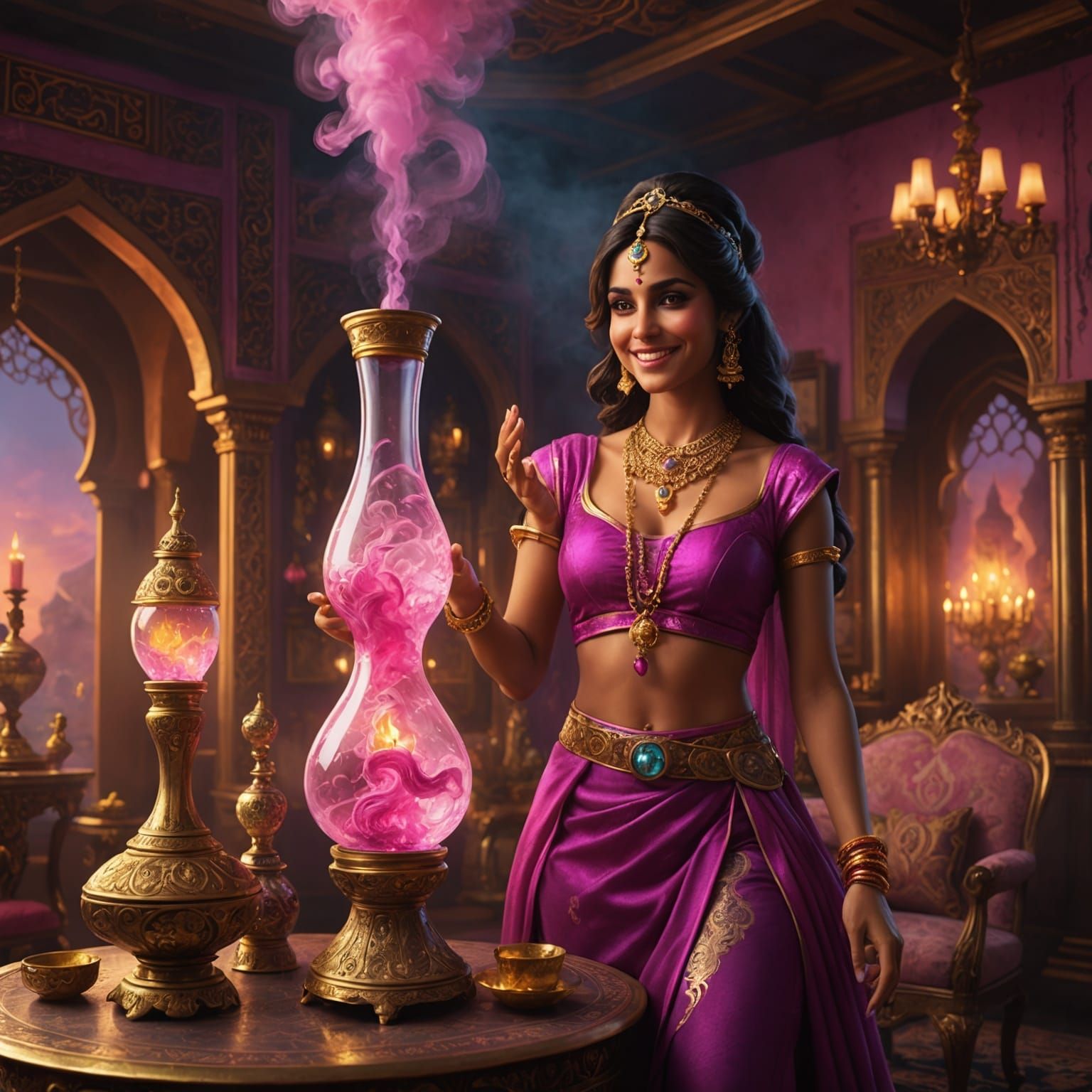 Genie Grants Wishes From Lava Lamp