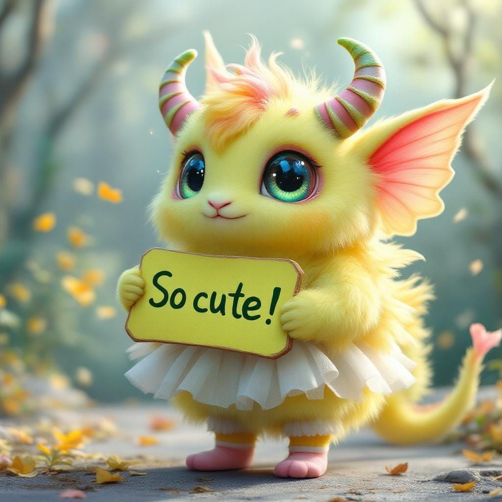 Colorful Mythical Creature in Whimsical Fantasy Art