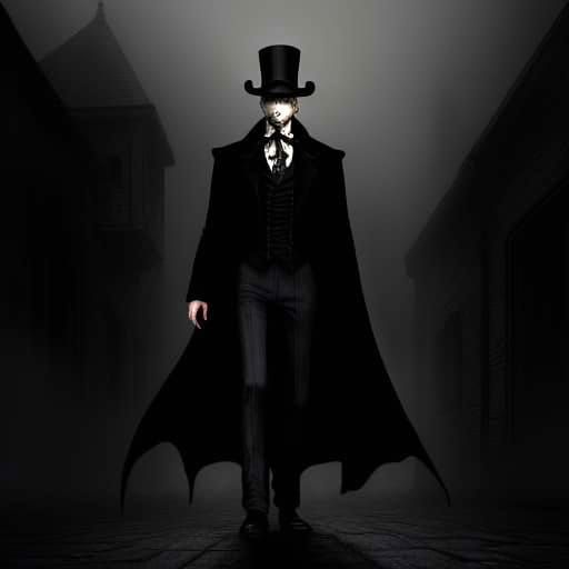 Mysterious Victorian Era Assassin in Shadows