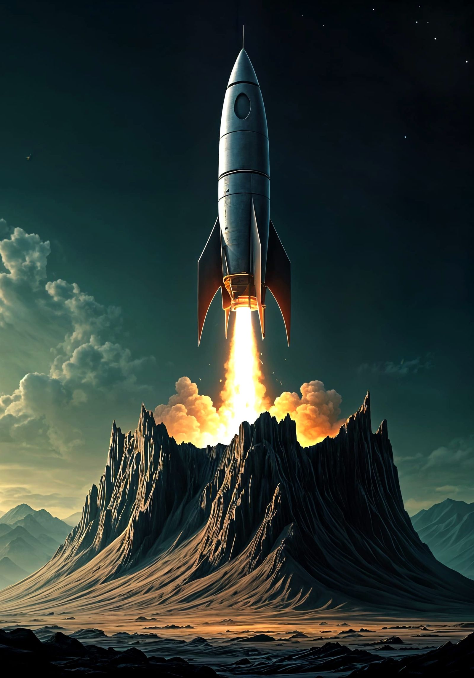 Orthanc Rocket Launching from Rock Foundation