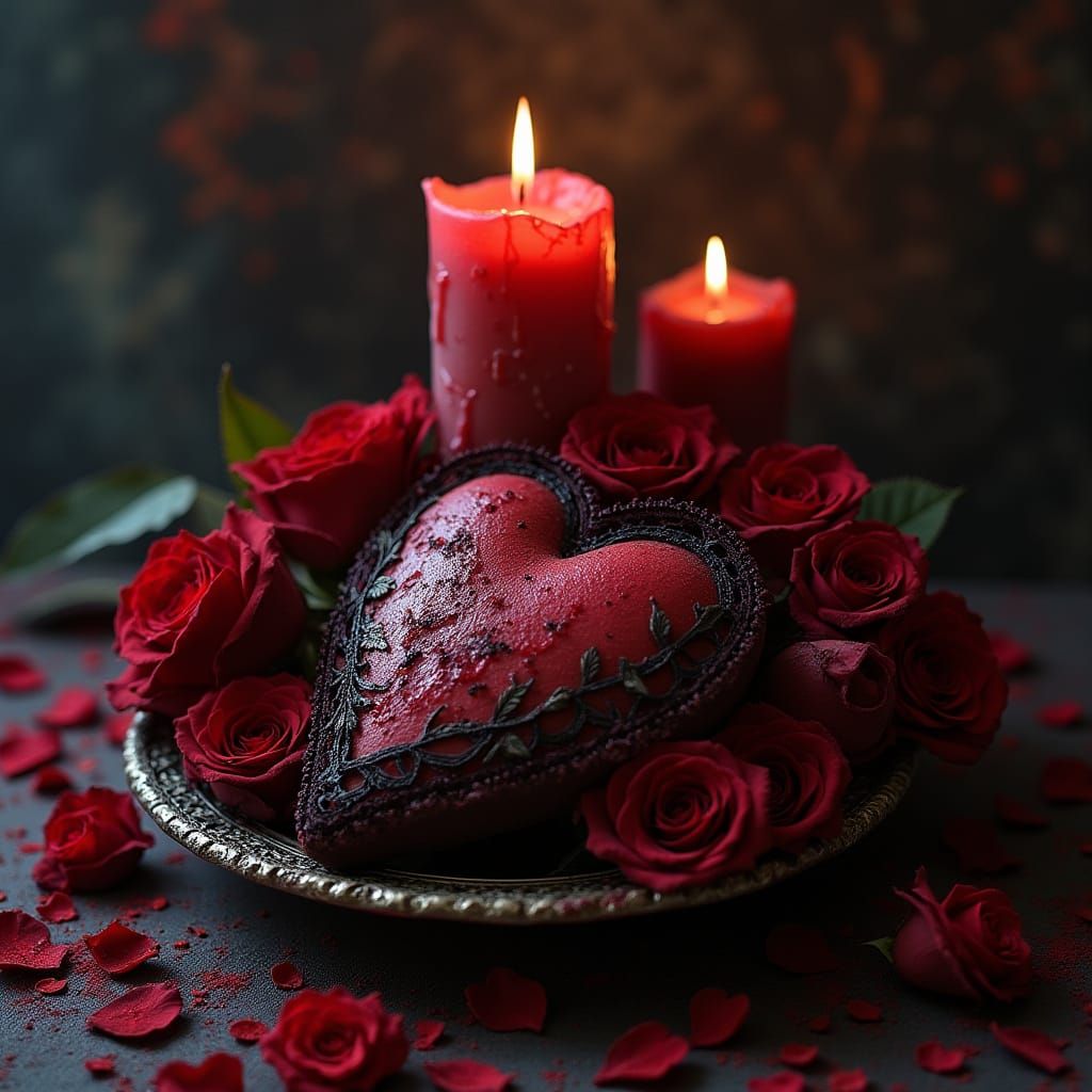 Gothic Horror Valentine's Day: Decayed Roses & Bleeding Hear...