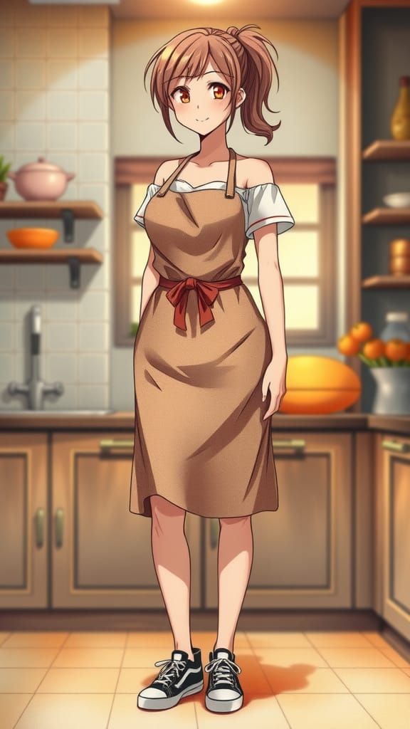 Anime-Inspired Woman in Studio Ghibli Style with Eiichiro Od...