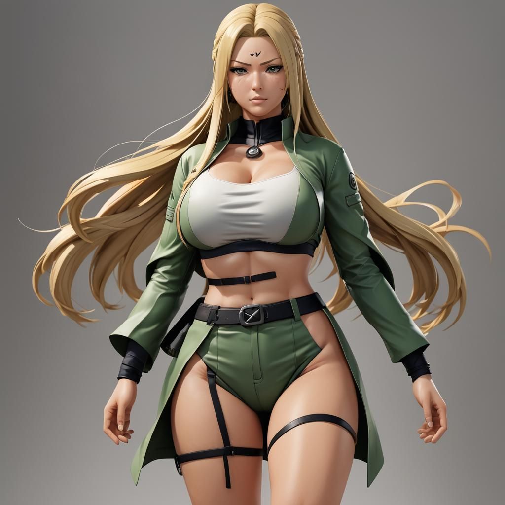 Anime Style Lady Tsunade 3D Art