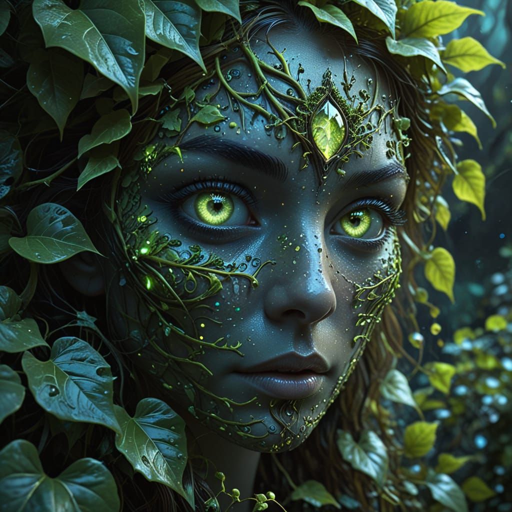 Ethereal Eyes of Nature in Muted, Mystical Realism