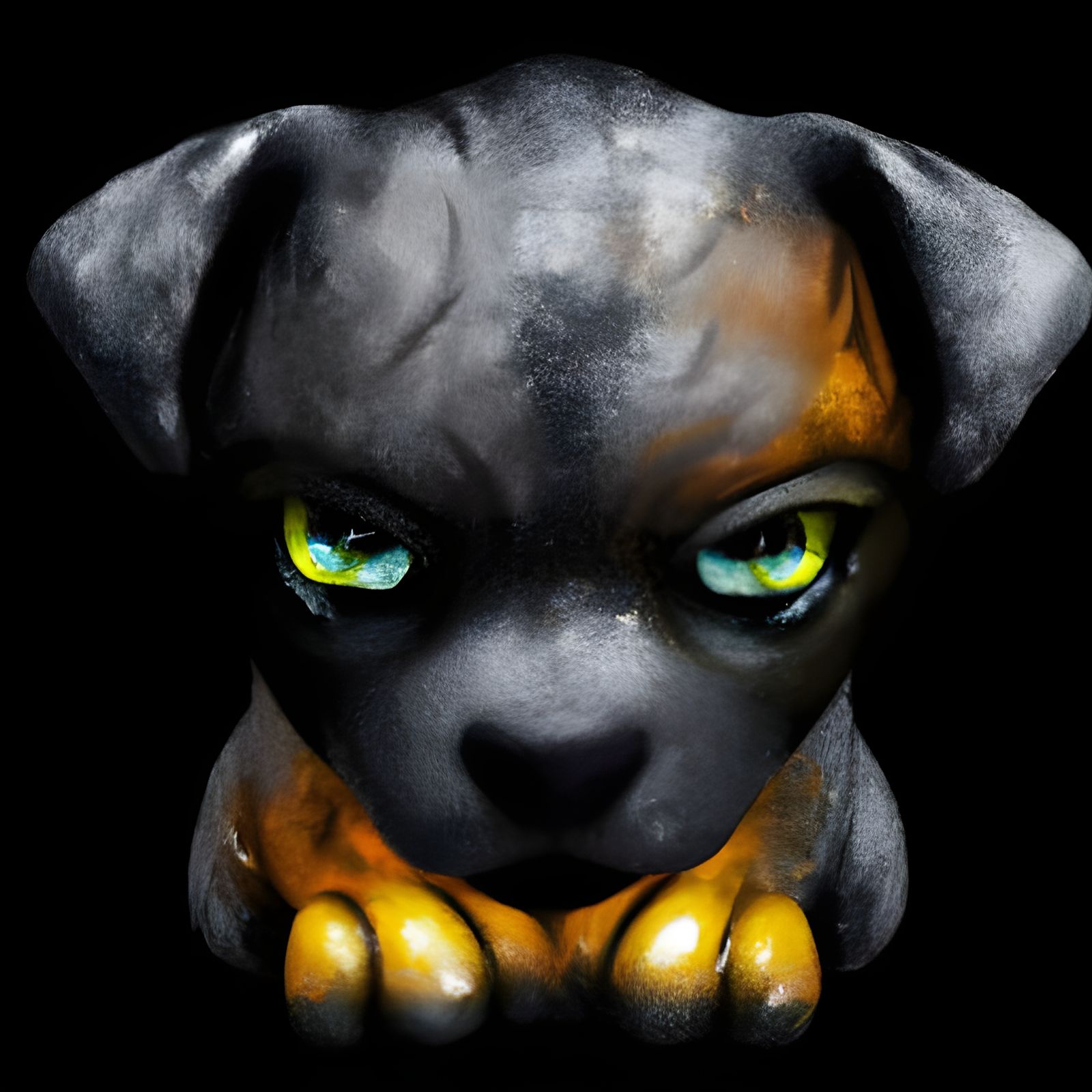 Chibi Dog Portrait with Runic Magic