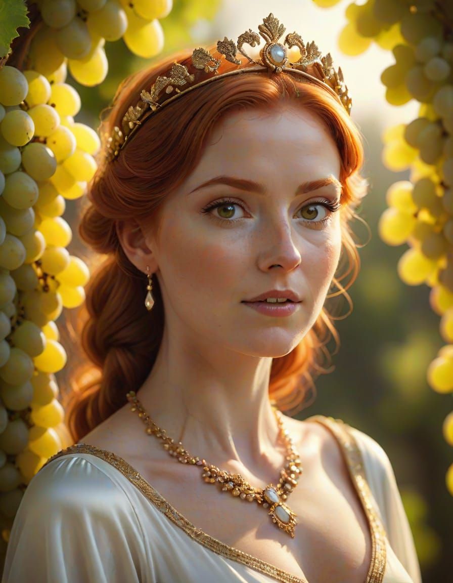 Owl Woman Portrait in Golden Light