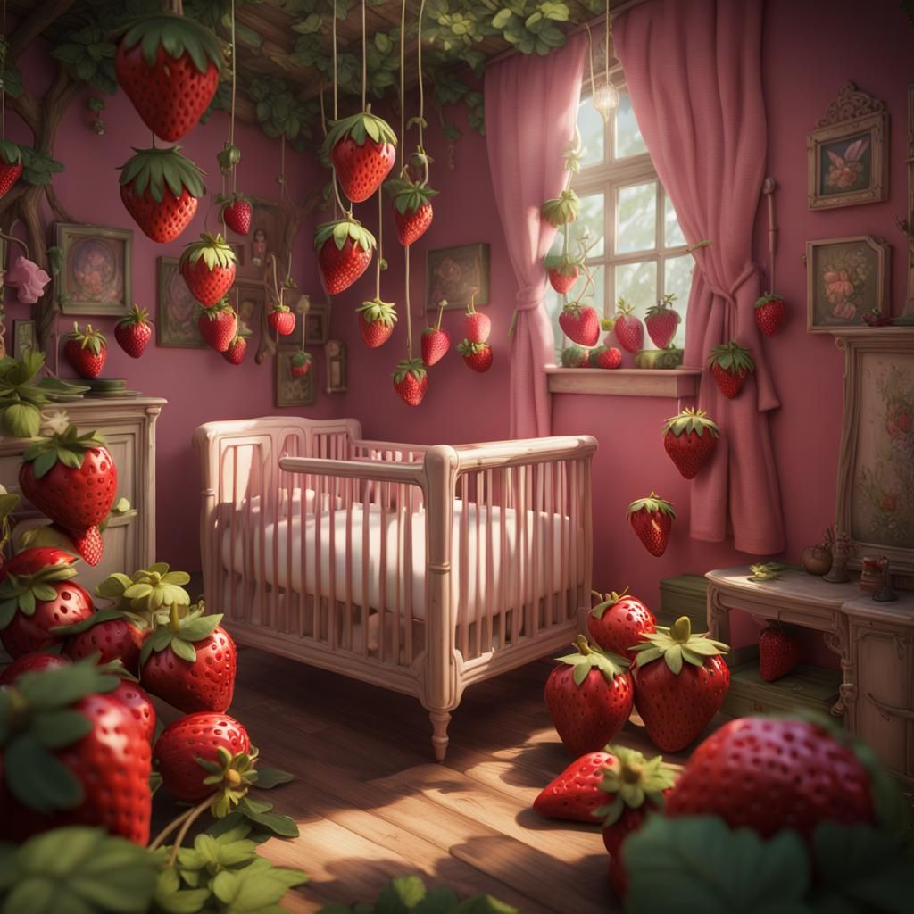 Strawberry Nursery Rhyme Fantasy Art
