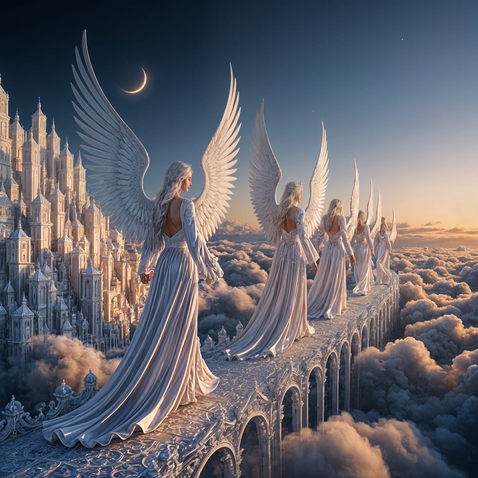Angels in Silver City Digital Art