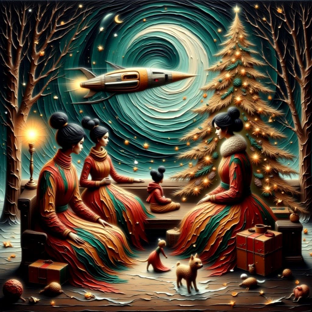 “Christmas Stories Beneath the Swirling Sky”
