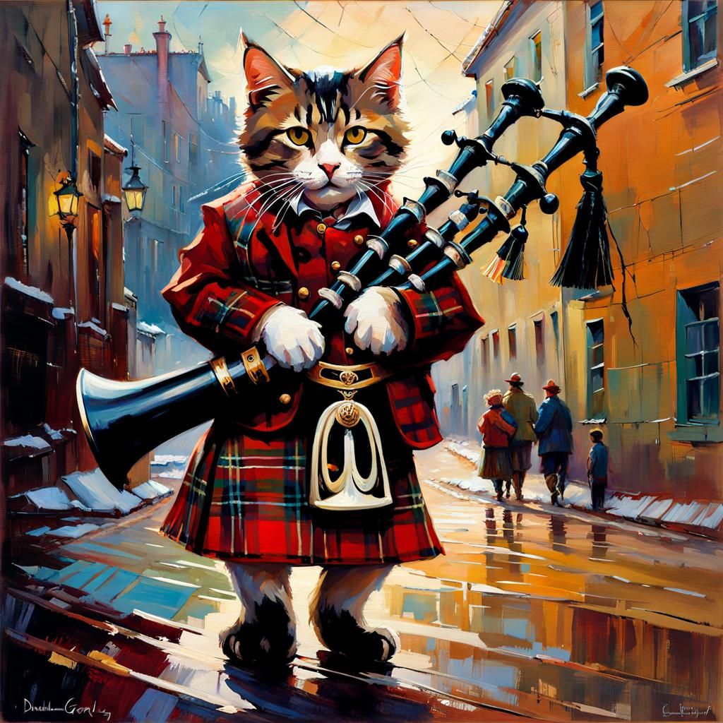 A Scottish Piper Cat 2