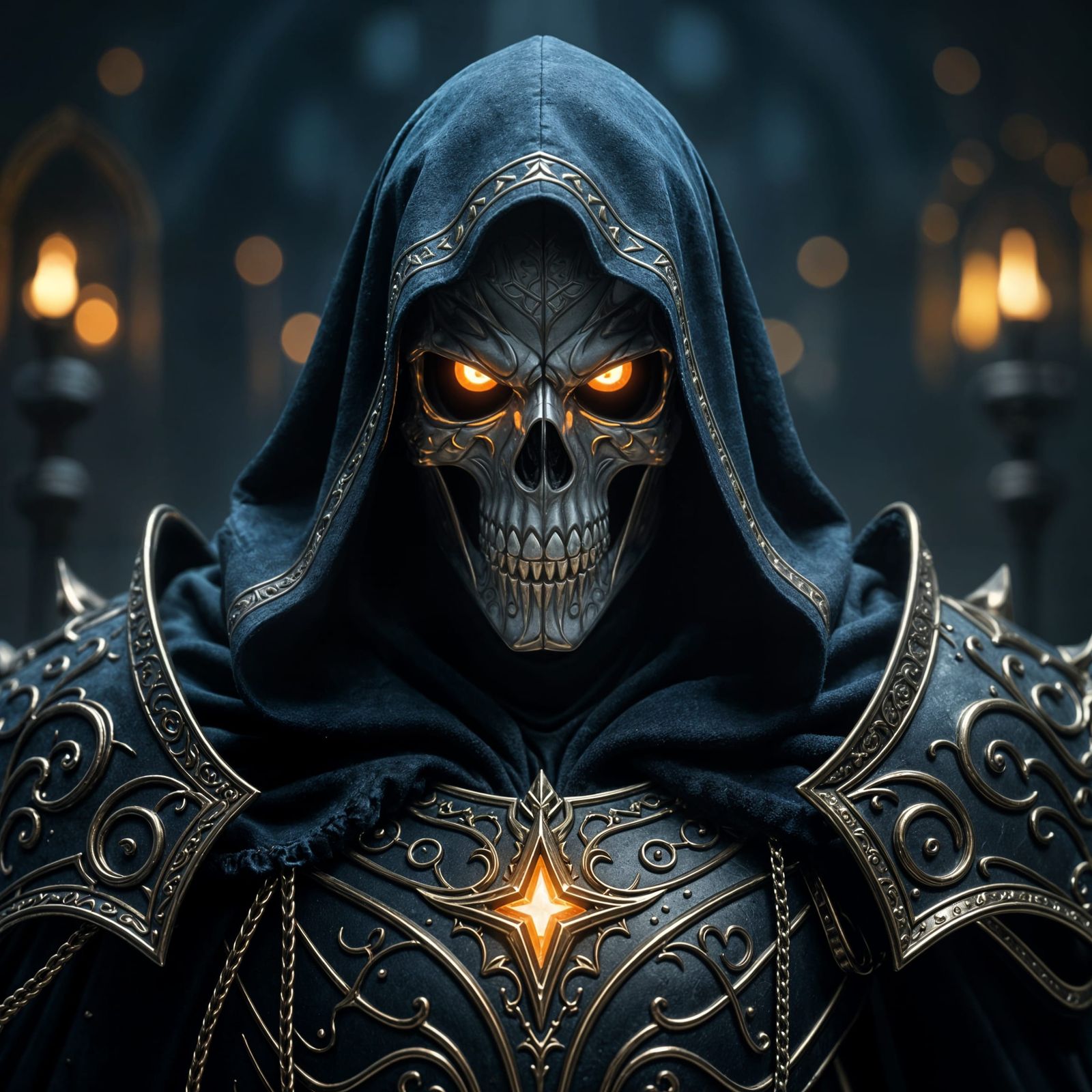 Sinister Death Knight Lich King in Dark Fantasy