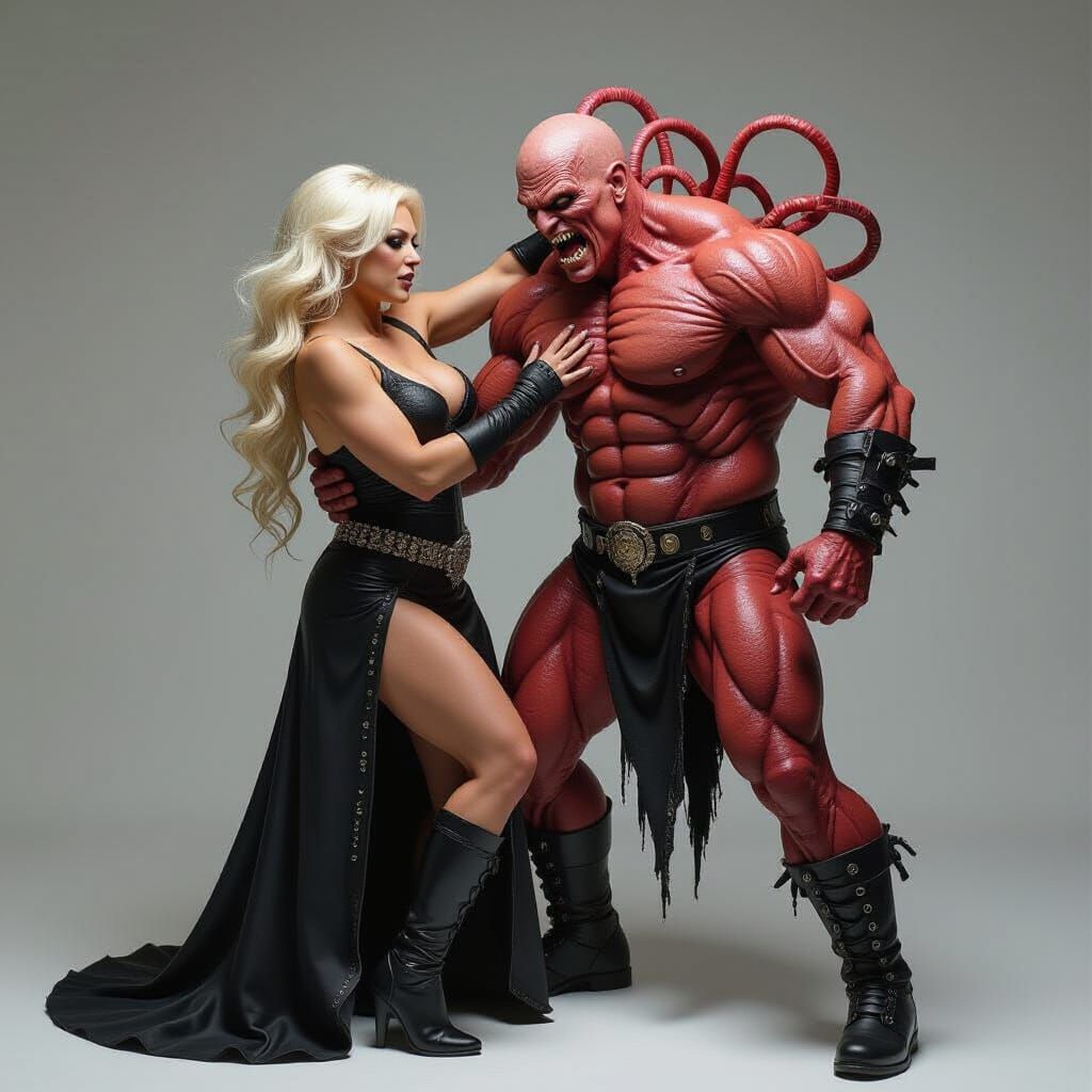 Grotesque Flesh Fusion in Body Horror Style