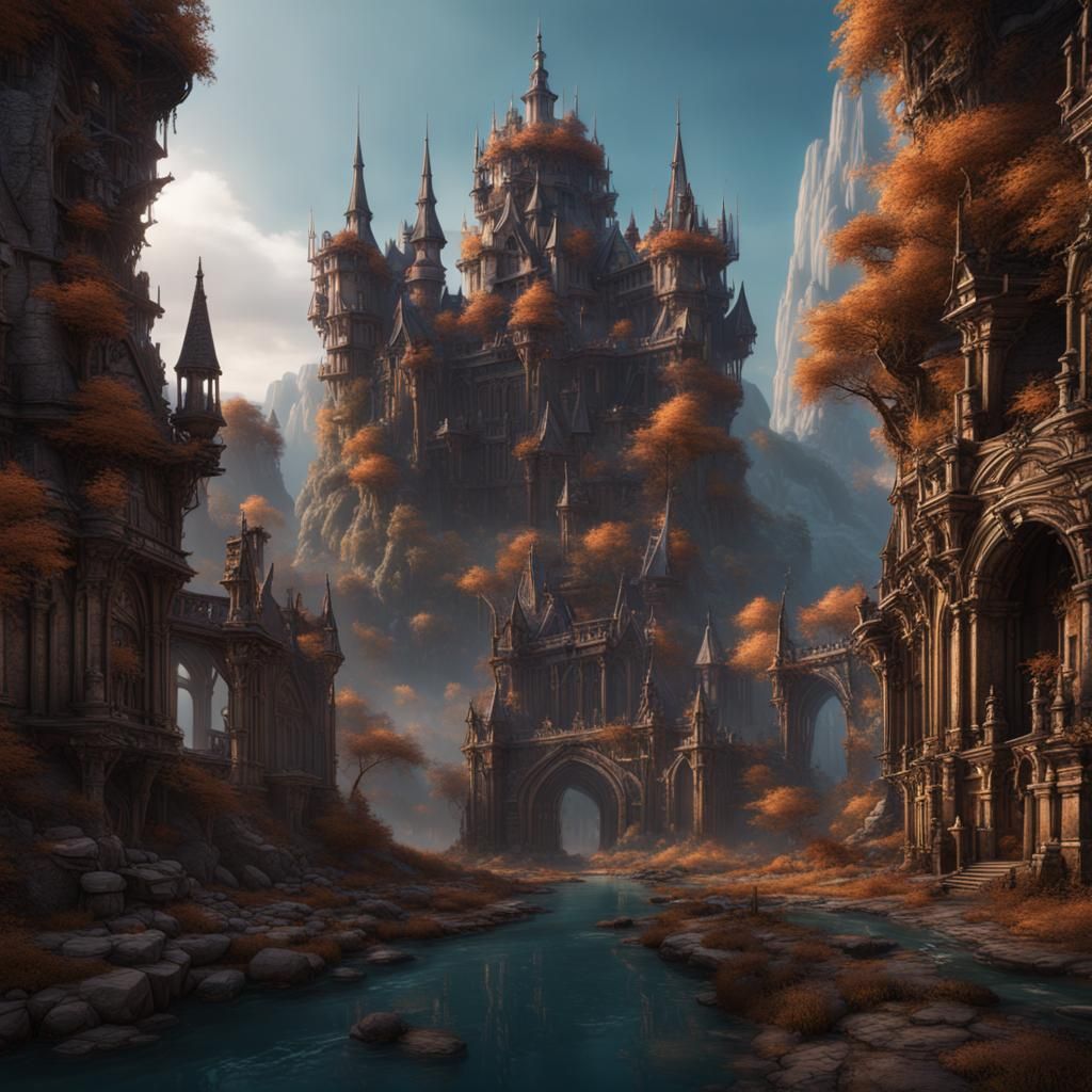 Fantastical Matte Painting in Deep Color