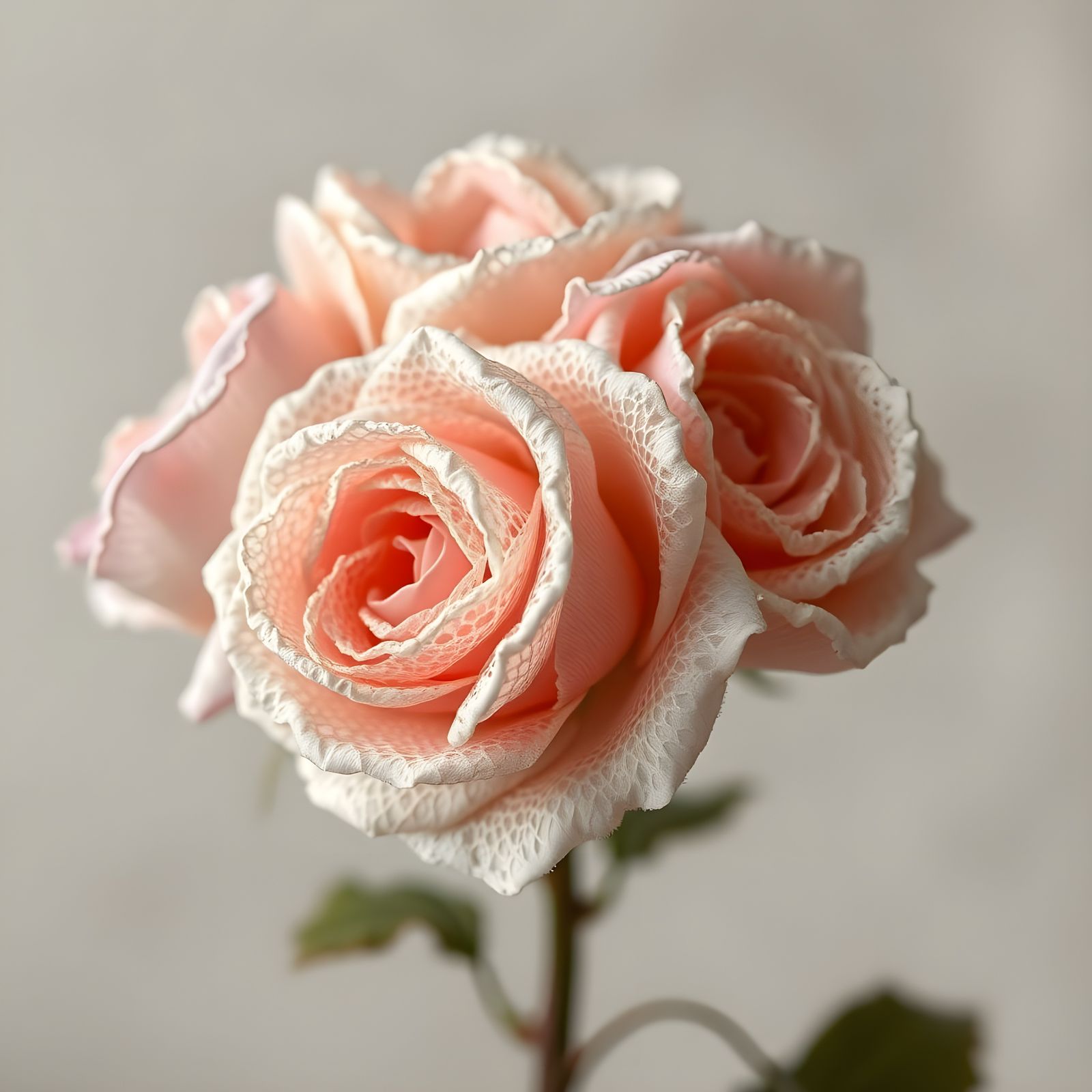 Delicate Lace Roses Bloom in Elegance