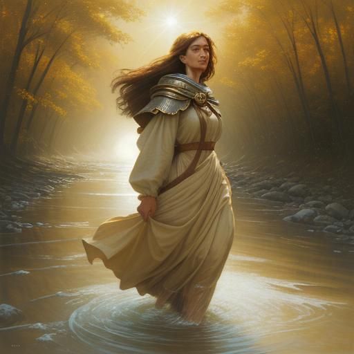 Woman Carrying the World: An Oil Painting