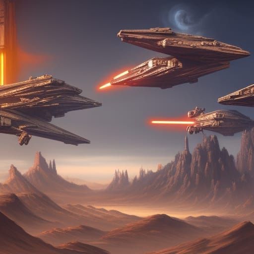 Star Wars Concept Art in Detailed Matte Painting