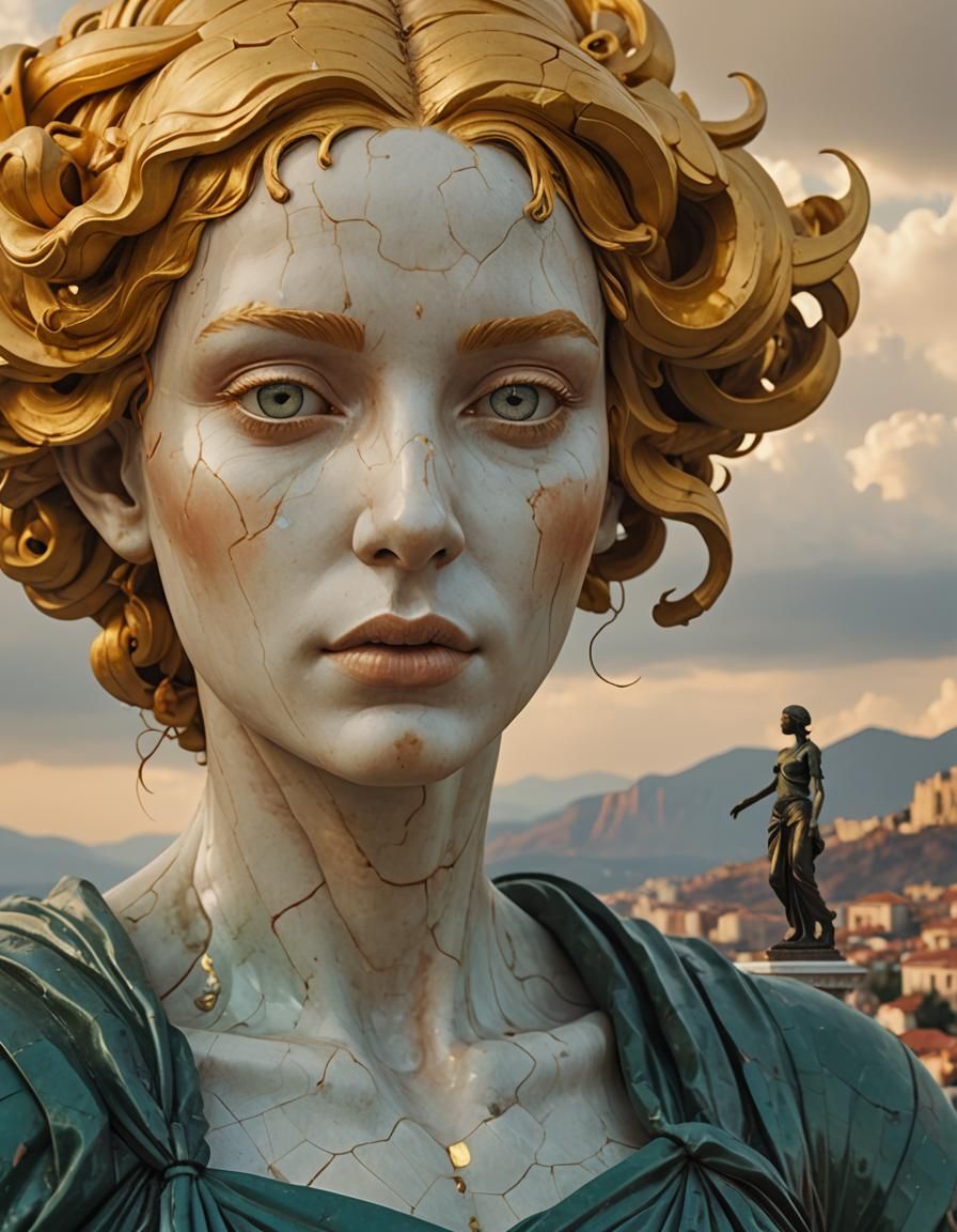 Spectacular Photo-Surrealist Venus Statue in Dystopian Style