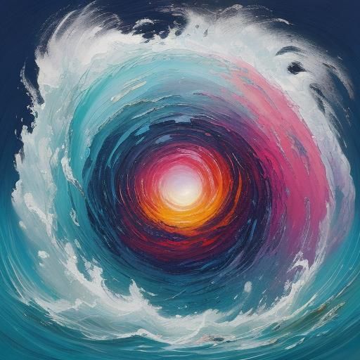 Pink Fish and Yellow Submarine in Expressionist Style