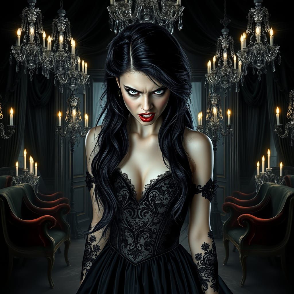 A Fierce Victorian Vixen in Dark Opulence