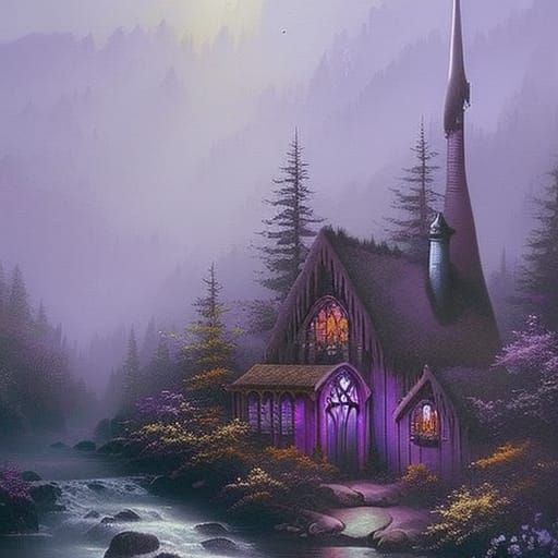 Whimsical Gothic Cabin& magical vibes& gothic vibes& ethereal vibes