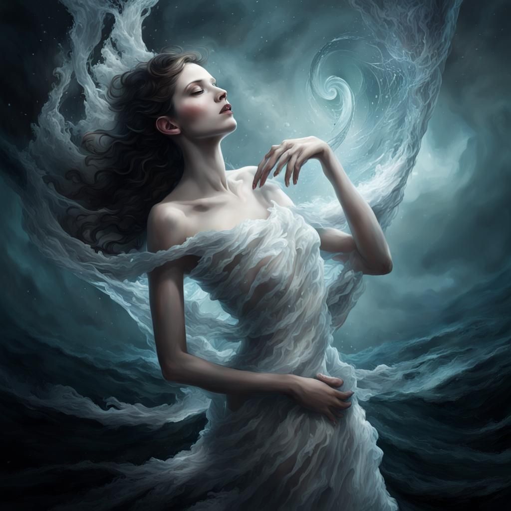 Ship in a Raging Ocean Storm