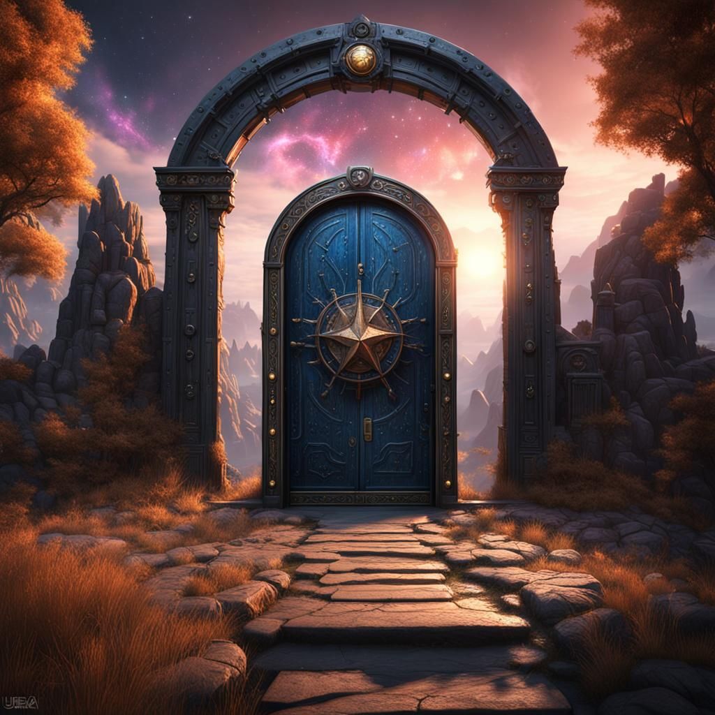 Eerie Portal to an Evil Star, Detailed Digital Art