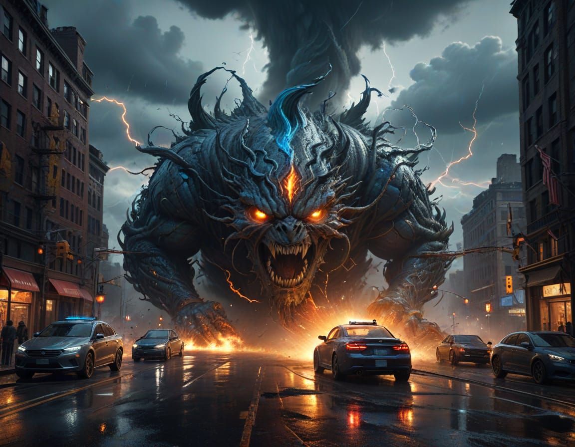 Dramatic Tornado Sweeps Through New York City in Cyberpunk S...