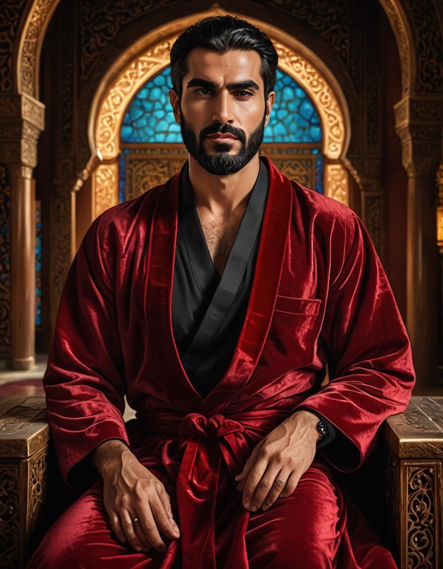 Arabian Palace Portrait in Alcohol Ink Style