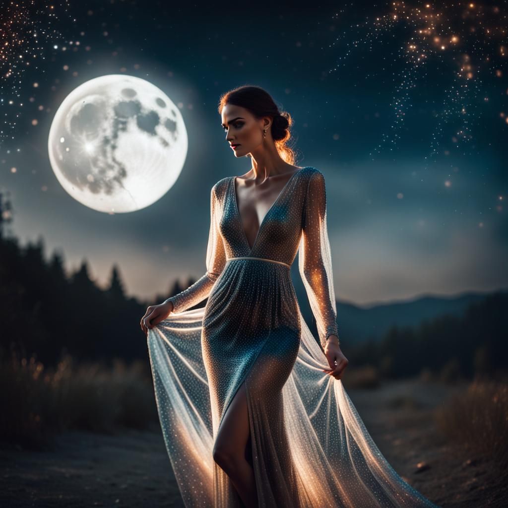 Ethereal Woman in Iridescent Light, Professional Photography