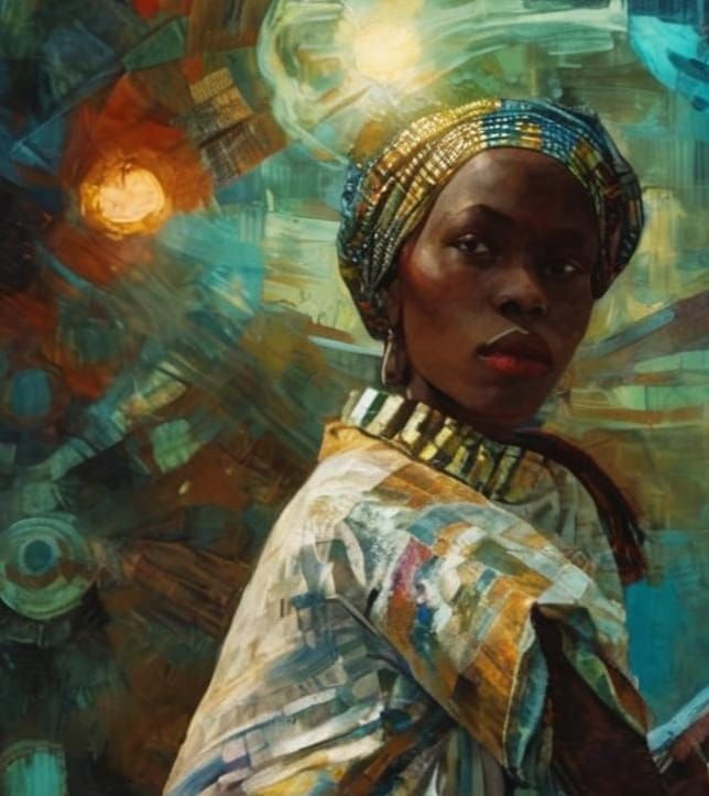 Abstract Portrait of an African Woman