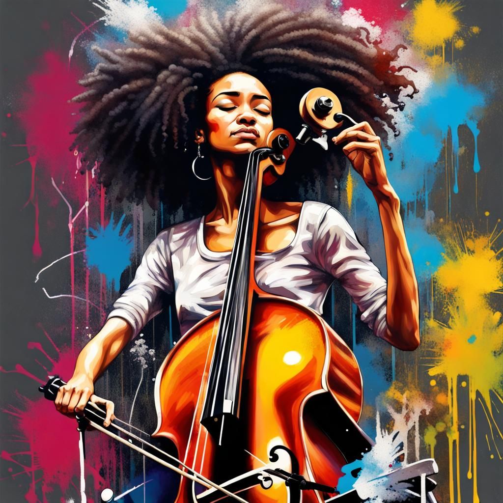 Esperanza Spalding Concert in Graffiti Art Style